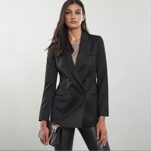 NWOT REISS Aleida Double Breasted Blazer in  Black